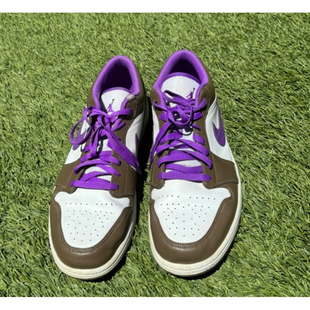 Air Jordan 1 Low Purple Mocha 553558-215 Size 14 Men's Pre-Owned  Palomino